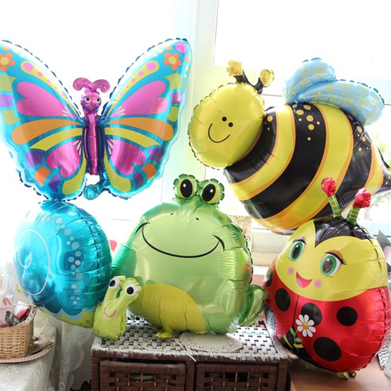 Set 5 Bong Bóng Nhôm Hình Côn Trùng Trang Trí Tiệc