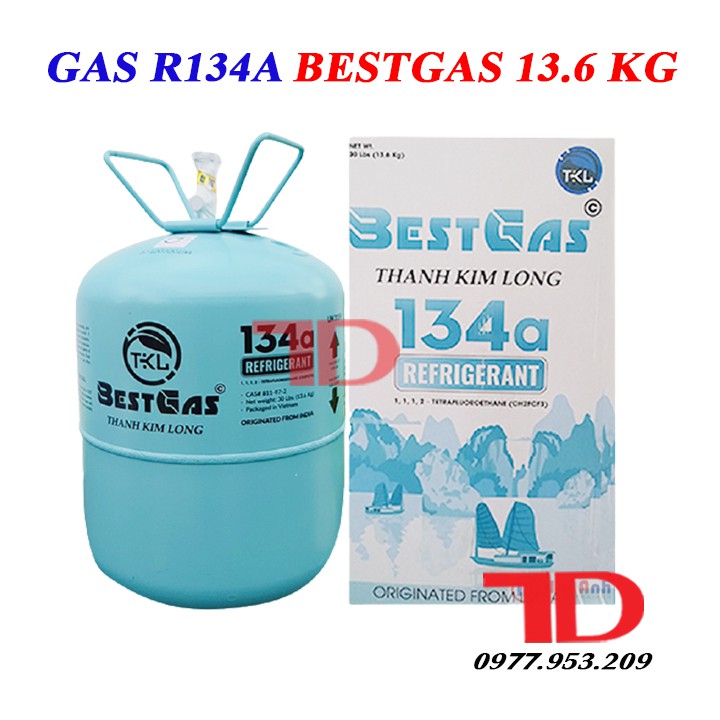 Môi chất lạnh tủ lạnh R134 BESTGAS 13.6KG , ga lạnh R134