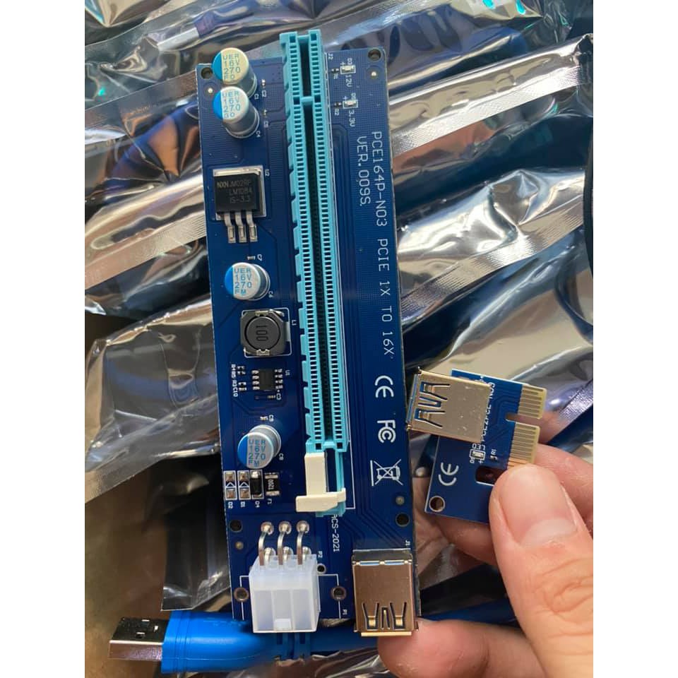 Dây Riser 009s Có LED Mới 100% Hàng Chuẩn / Riser pci-e 1x to 16x dây usb 3.0