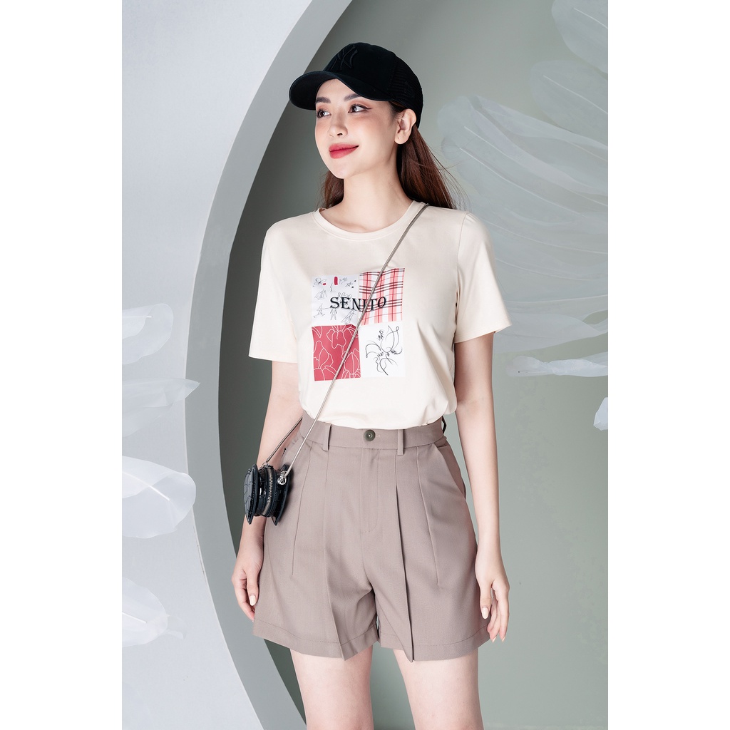 Quần short nữ có li - Quần đùi nữ hai màu LOZA - LQ302001