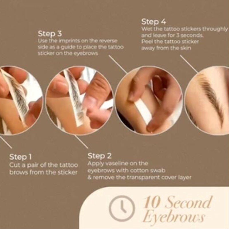 Miếng Dán Xăm Lông Mày 6D Tự Nhiên Lâu Trôi Không Thấm Nước