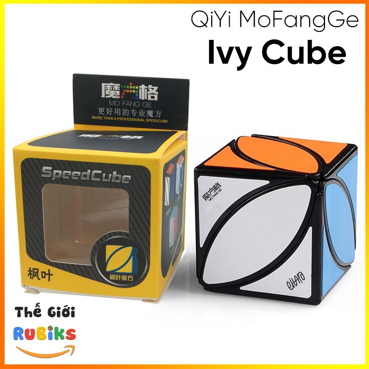 QiYi MoFangGe Ivy Cube Rubik Biến Thể 6 Mặt Maple Leaf Skewb Lá Phong Black Base