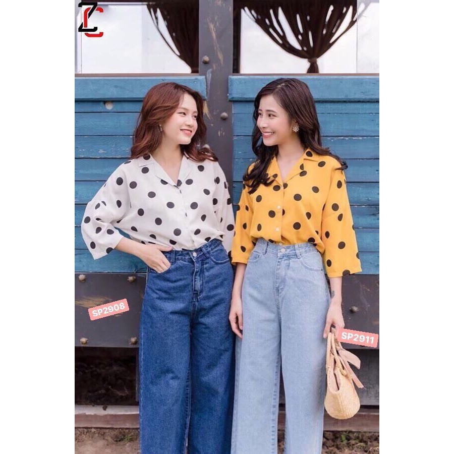 [Mã WASTMAY giảm 15% tối đa 30K đơn 150K] Quần Bò Ống Rộng 2 Màu phong cách Hàn Quốc | BigBuy360 - bigbuy360.vn