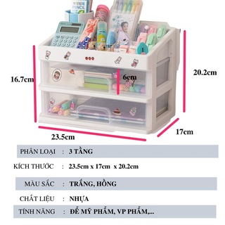 Kệ đựng mỹ phẩm đa năng bằng nhựa 4 tầng trong suốt mẫu mới