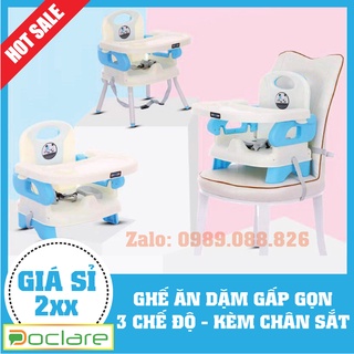 GHẾ ĂN DẶM CAO CẤP CHO BÉ 3 CHẾ ĐỘ - KÈM CHÂN SẮT - MIỄN PHÍ VÂN CHUYỂN