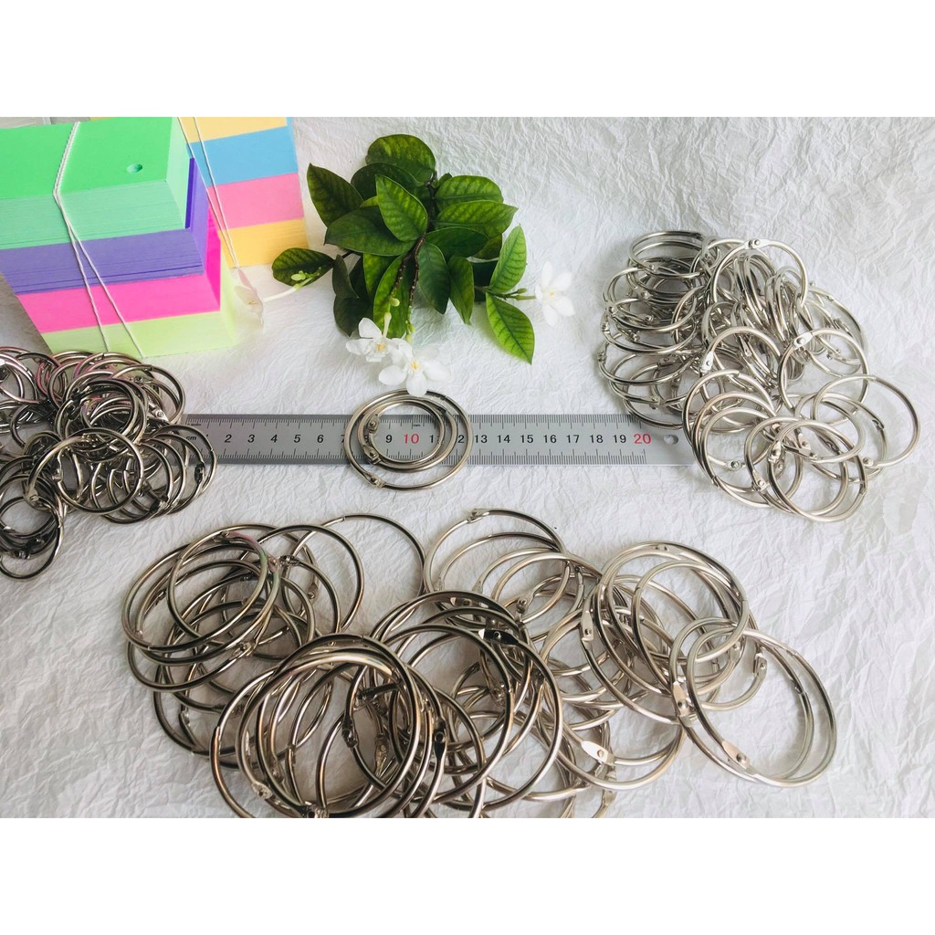 100 khoen tròn các loại dùng treo màng cửa xâu flashcard