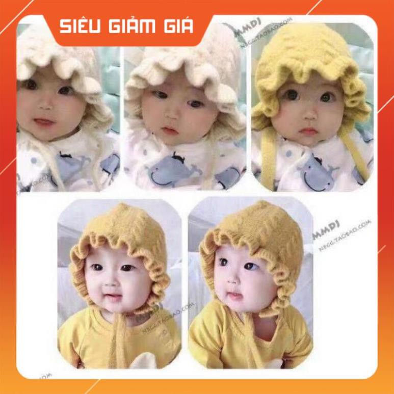 Mũ bèo len cho bé gái siêu xinh
