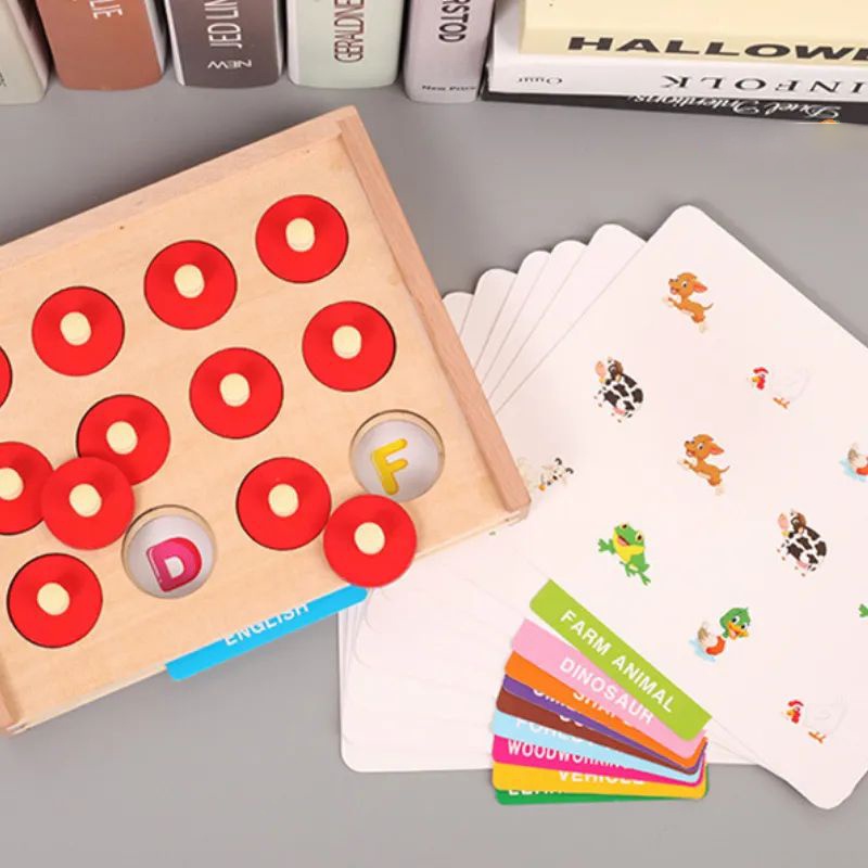 Đồ Chơi Trí Tuệ Gỗ Lật Hình Tìm Cặp Giống Nhau Rèn Luyện Trí Nhớ Và Khả Năng Quan Sát Cho Bé