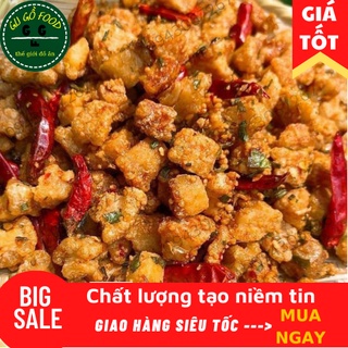 Tóp mỡ chiên giòn sốt mắm tỏi