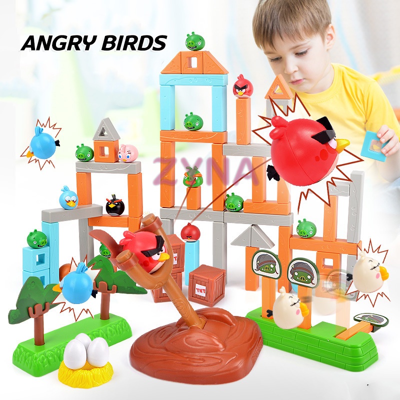 Bộ Đồ Chơi Lắp Ráp Hình Angry Birds 3D Cho Trẻ Em