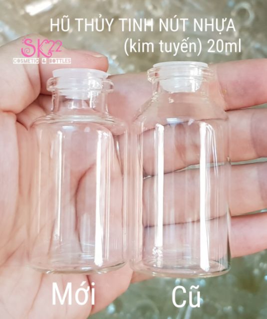 SET 50 HŨ THỦY TINH NÚT NHỰA 20ml