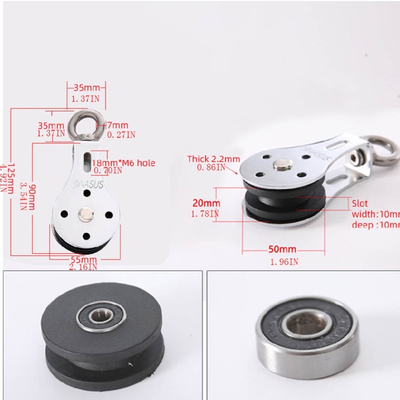 Bánh Xe Ròng Rọc Hỗ Trợ Luyện Tập Thể Hình