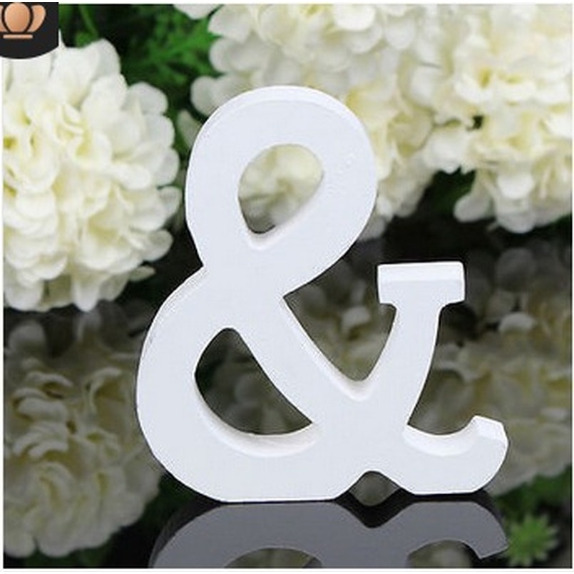 26 Chữ Cái Gỗ Màu Sắc Trang Trí Tiệc