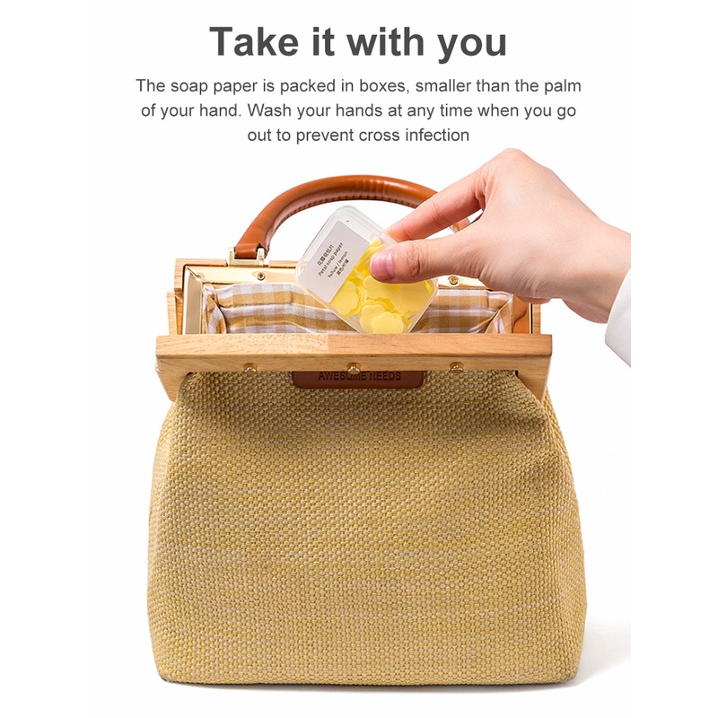 Xà Phòng Giấy Mini Dùng Một Lần Tiện Dụng Khi Đi Du Lịch