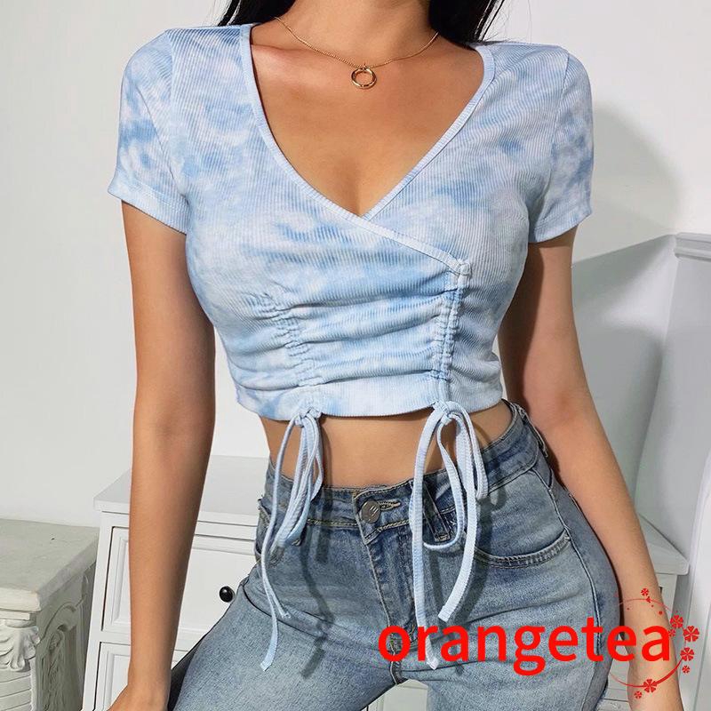 Áo Lửng Cổ V Gợi Cảm Dành Cho Nữ