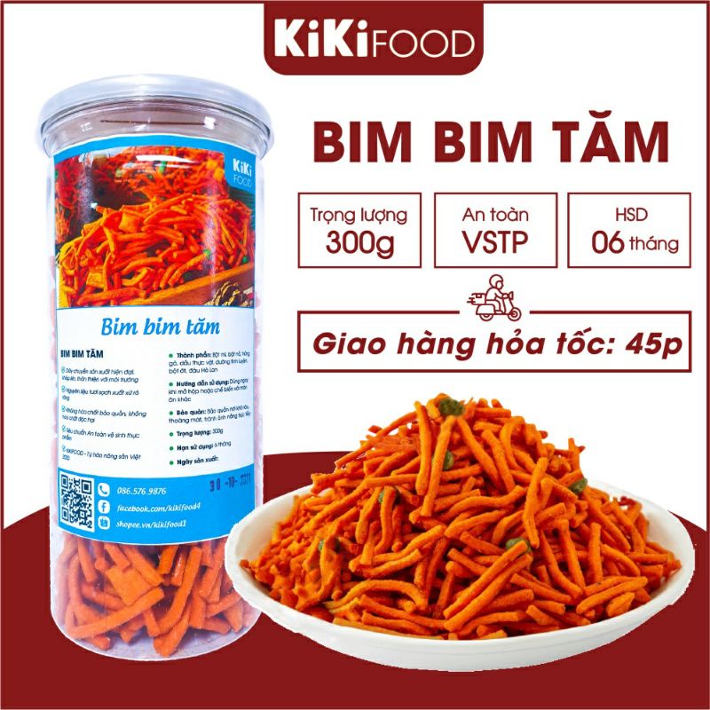 Bim bim tăm que đậu Hà Lan 300G KIKIFOOD vừa ngon vừa rẻ, đồ ăn vặt Việt Nam an toàn vệ sinh thực phẩm