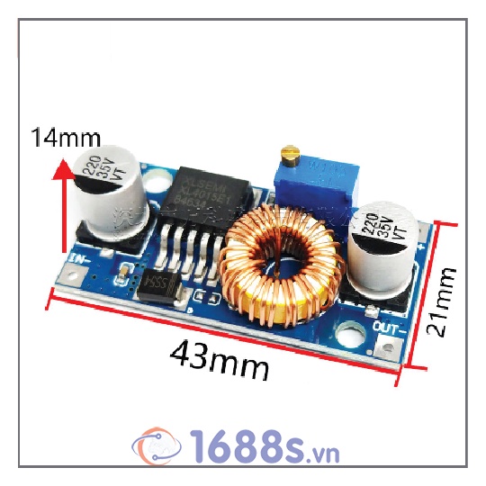 Mạch hạ áp 5A XL4005 DC-DC - 1688s.vn