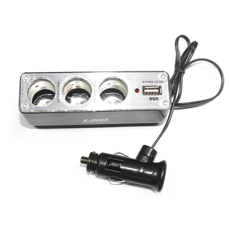 Tẩu Sạc 3 Cổng USB DC 12V / 24V Chuyên Dụng Cho Xe Hơi