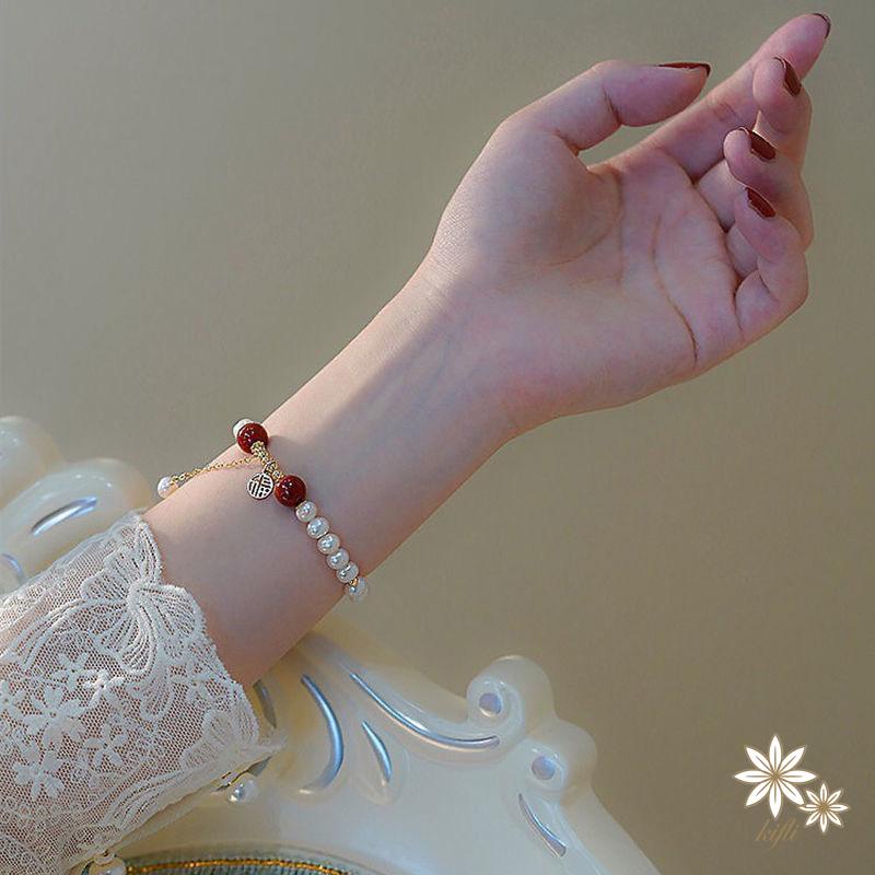 【kifli】Vòng Tay Hạt Ngọc Trai Trong Suốt Thiết Kế Cổ Điển Hợp Thời Trang Cho Nữ