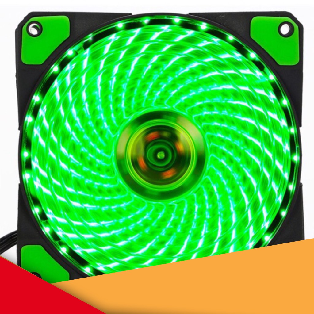 Fan led 33 bóng 12cm màu xanh
