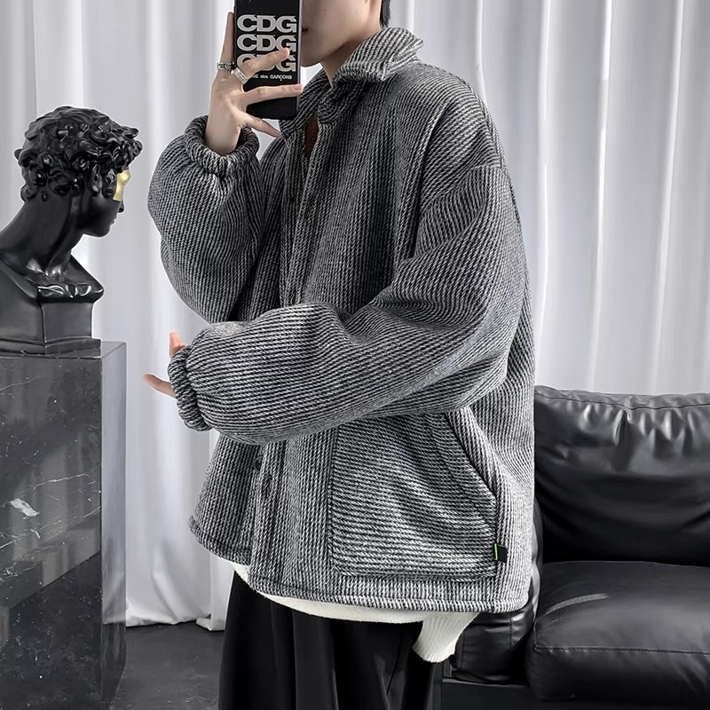 Áo khoác nhung mùa đông siêu dày có lót lông bên trong