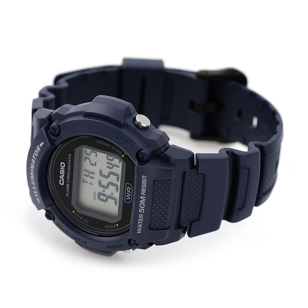 Đồng hồ nam dây nhựa Casio Standard chính hãng Anh Khuê W-219H-2AVDF (47mm)