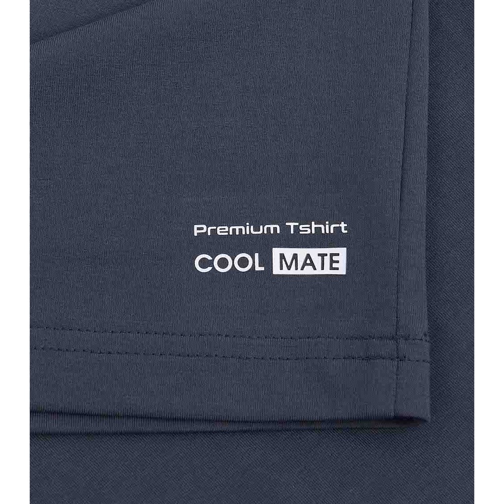 Áo thun nam Cotton Compact phiên bản Premium chống nhăn màu xanh lam thương hiệu Coolmate