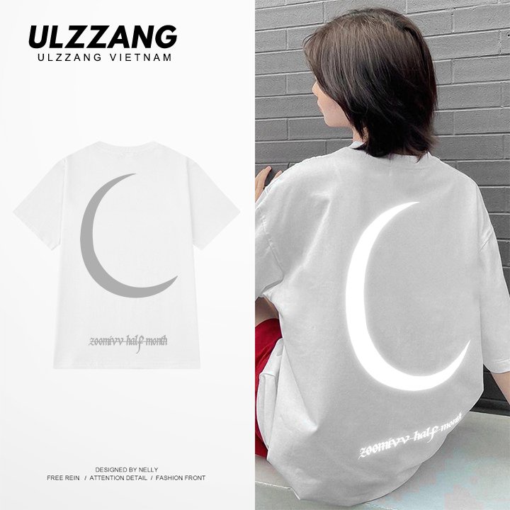 Áo thun nữ tay lỡ ULZZ ulzzang form dáng rộng phản quang Hbex