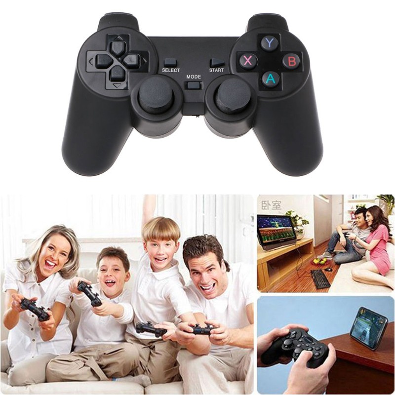 Tay Cầm Máy Chơi Game Không Dây 2.4G + Đầu Chuyển Đổi Micro USB OTG Cho PS3/Điện Thoại Android/TV Box