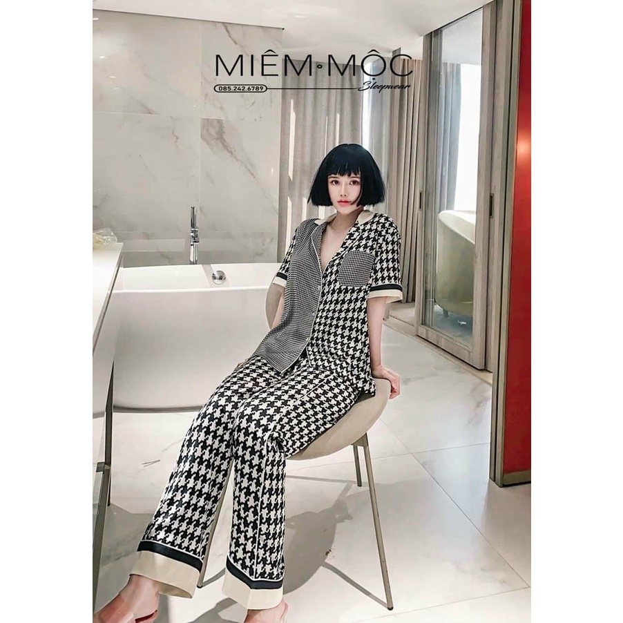 Bộ ngủ mặc nhà cộc tay - Bộ Pijama Tay Ngắn [ FREE SHIP ] chất liệu lụa Latin cao cấp, mềm mịn, thoáng mát...