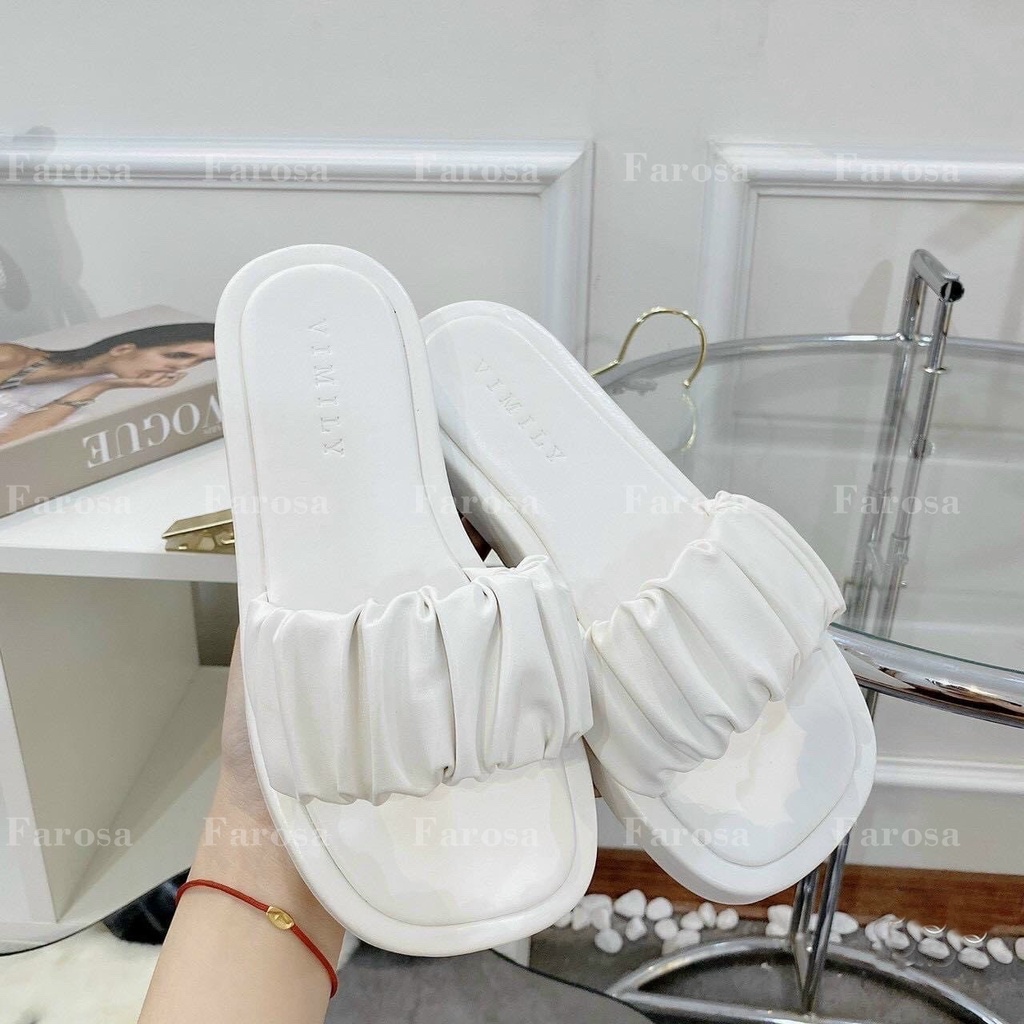 Dép lê nữ đế bánh mỳ quai nhún bản ngang cực êm mã B75