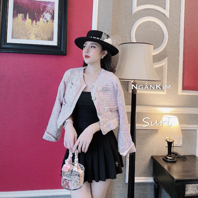 Áo dạ tweet dáng ngắn