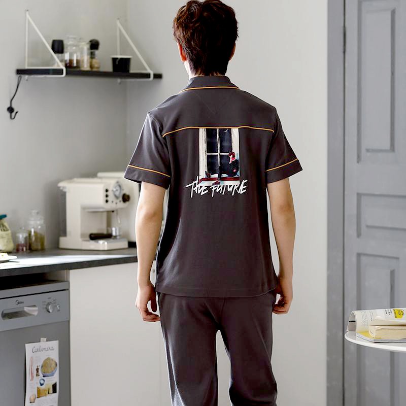 [Off Sale] Pijama nam cộc tay-Đồ bộ nam bộ hè chất vải COTTON 100% dày dặn, thông thoáng (606) | BigBuy360 - bigbuy360.vn