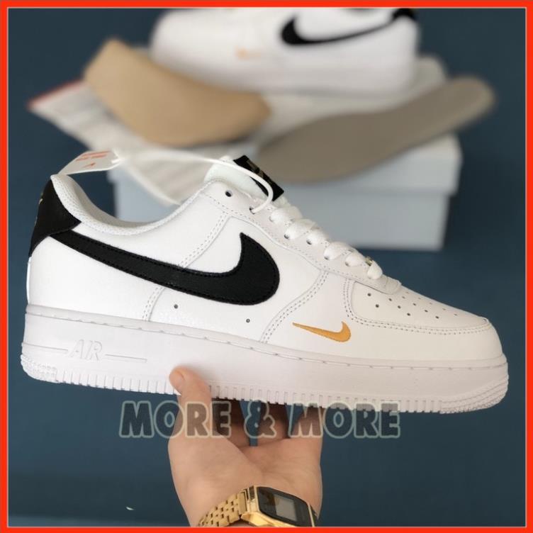 🐉🐉🐉FREE SHIP🐉🐉🐉 [More&More] Giày Sneaker AF1 L-07 custom Vệt đen phẩy vàng chất lượng nguyên bản MSN6341