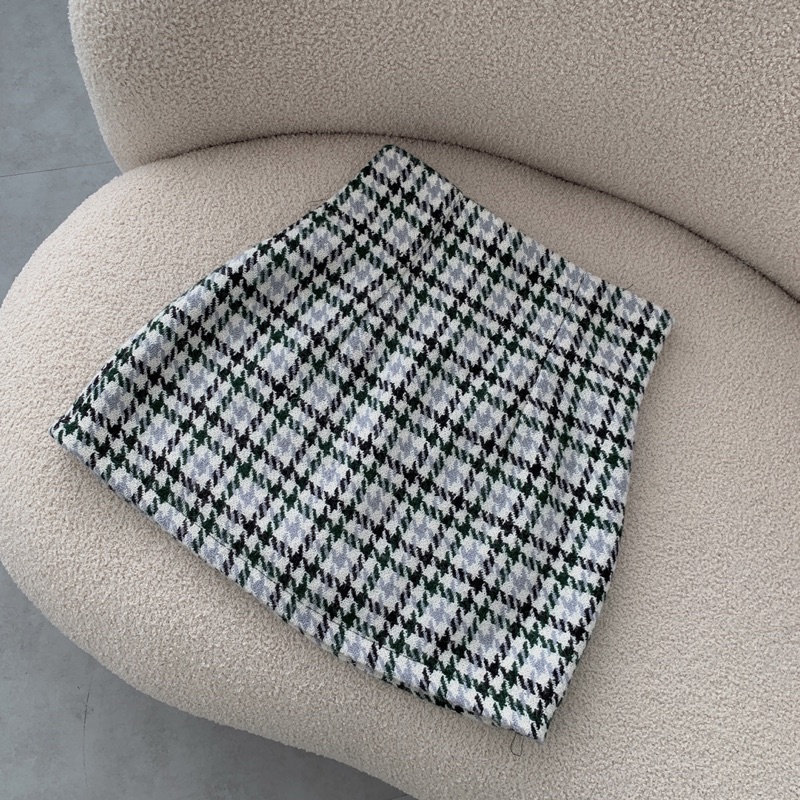 Chân váy tweed lưng cao tôn dáng | Nole skirt