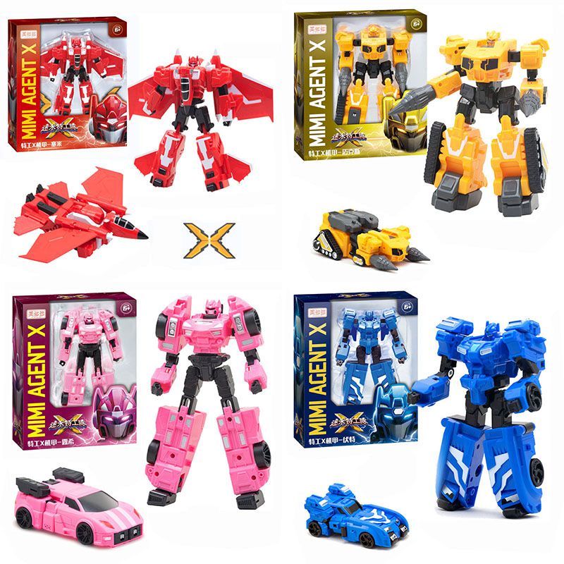 Mô hình đồ chơi rô bốt biến hình xe hơi Miniforce X Lucybot Lucy Bot Ranger 5 mẫu Quà trẻ em
