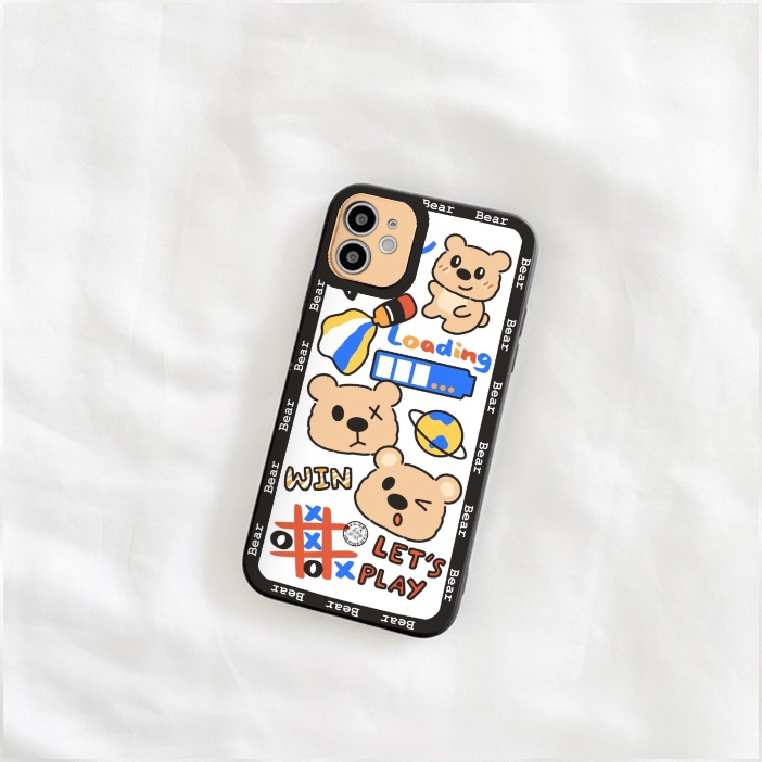 [FREESHIP] Ốp lưng iphone Play Bear cạnh vuông BVC iphone 6/6s/6plus/7/8plus/X/Xs/Xr/Xs/11/12/13/pro/max