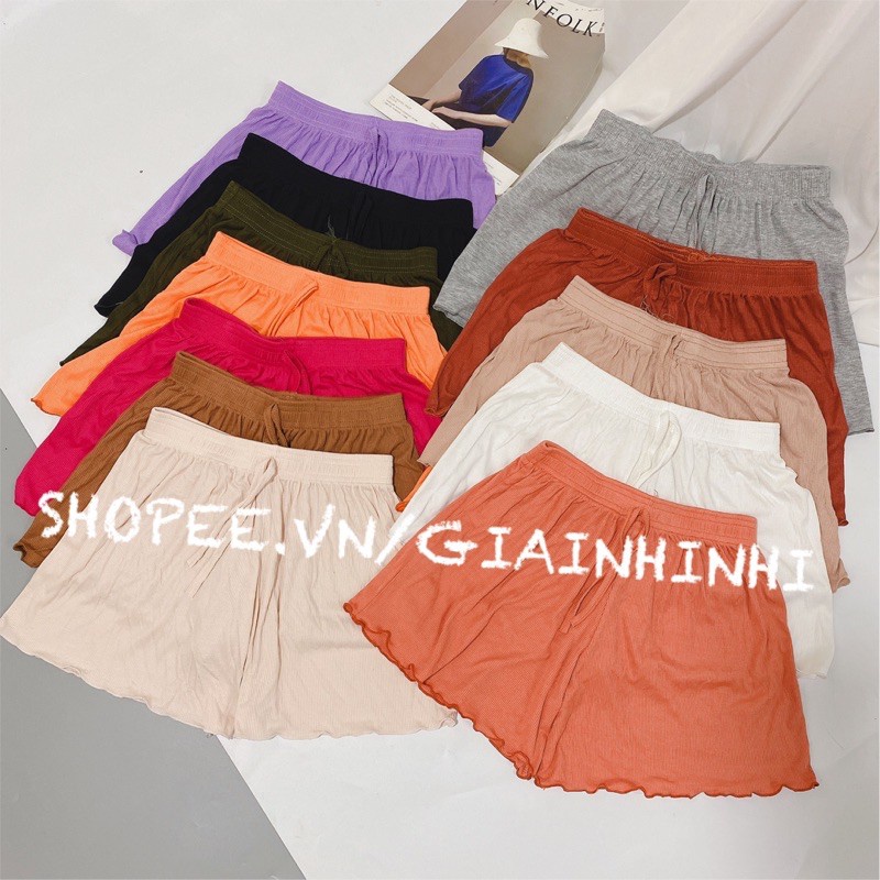 Quần short thun xòe trơn cạp chun, Quần ngủ vải cotton mịn mát co giãn QS0755 - NhiNhi Shop | BigBuy360 - bigbuy360.vn