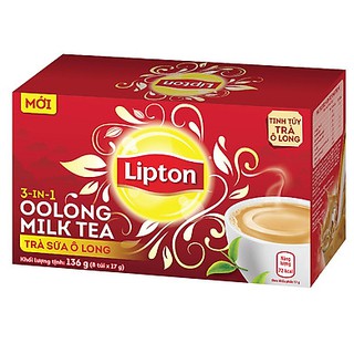 Hộp Trà Sữa Lipton Ô Long (8 Gói x 17g)