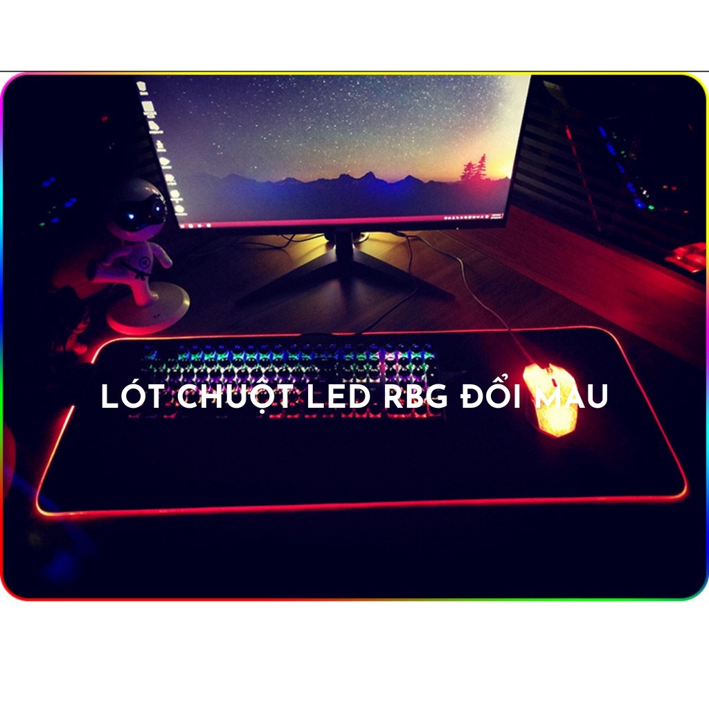 Miếng Lót Chuột LED RGB - Mousepad Led RGB Full Size - Đủ Kích Thước