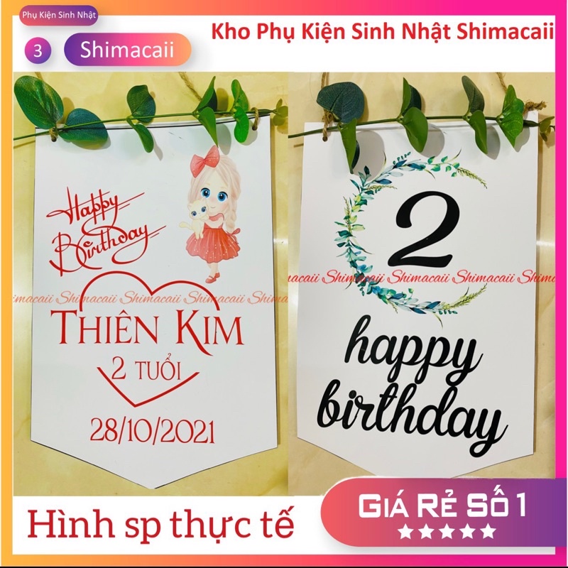 BANNER SỐ TUỔI TRANG TRÍ SINH NHẬT THEO PHONG CÁCH HÀN QUỐC CHO BÉ