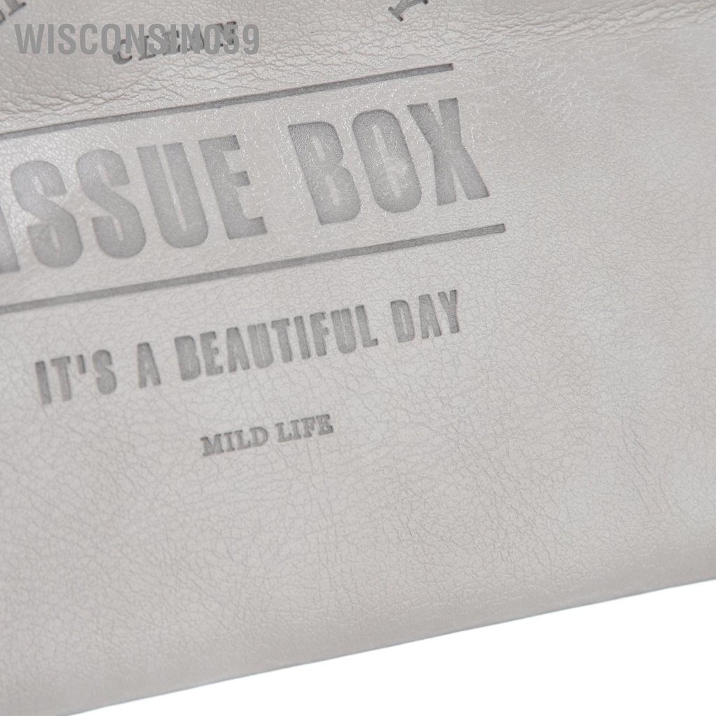 Wisconsin059 Hộp đựng khăn 2 gói Túi xách Bắc Âu Kiểu dáng Medroom Da nhân tạo giấy cho phòng khách