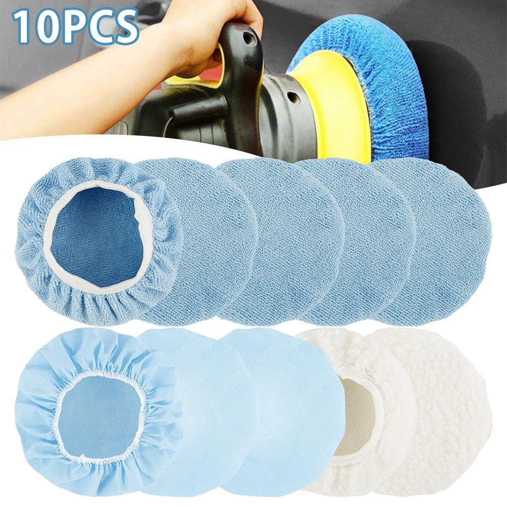 Set 10 Đệm Len Lông Cừu Mềm Đánh Bóng Xe Hơi