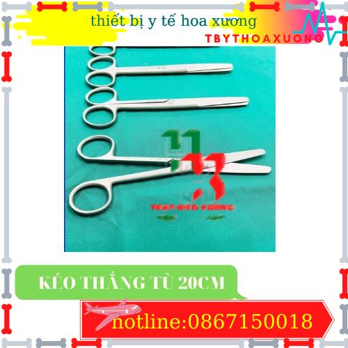[ Hàng Cao Cấp ] Kéo Y Tế Thẳng Hai Đầu Tù 20cm Parkistan - Kéo Cắt Thuốc 20cm