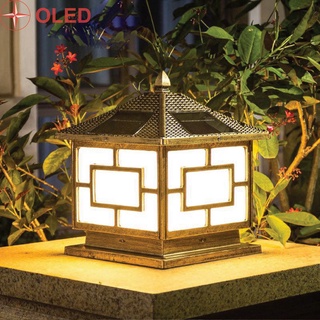 Đèn trụ cổng năng lượng mặt trời, đèn cổng Solar, có Remote điều khiển