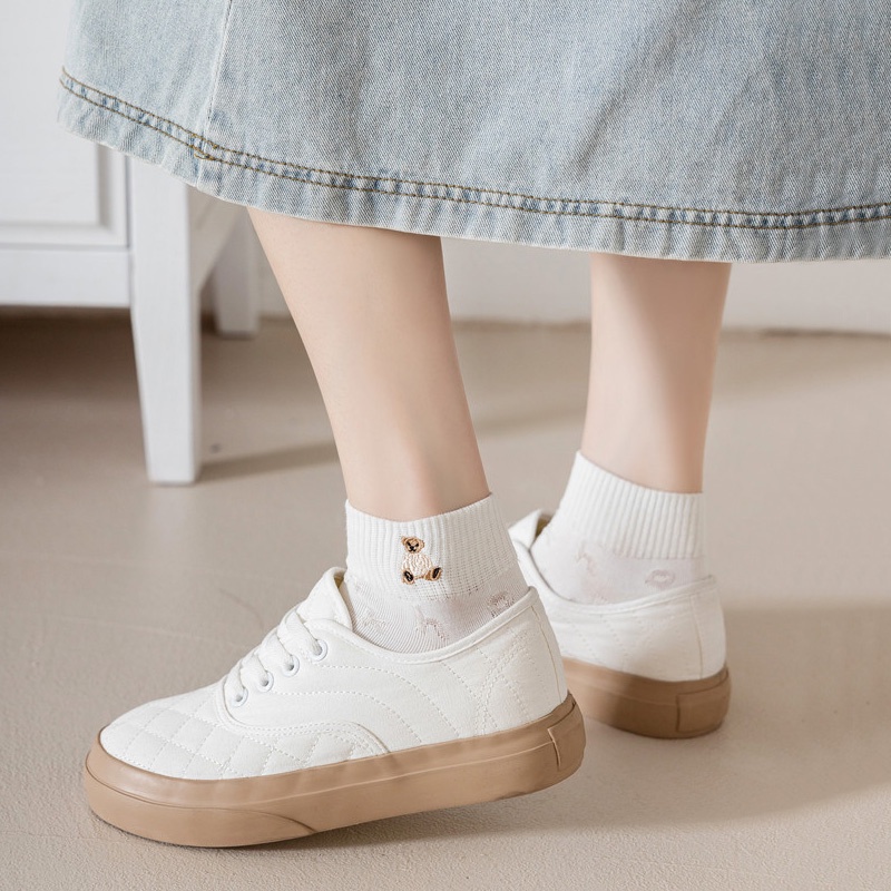 Vớ Cotton Mềm Cổ Thấp Chống Trượt Thoáng Khí Thời Trang Cho Nữ