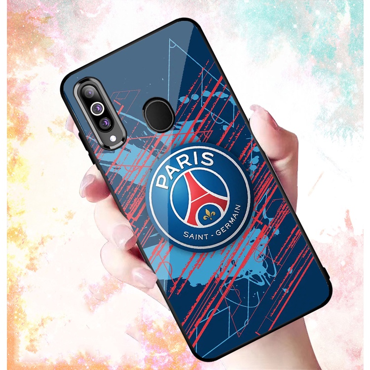 Ốp Lưng SAMSUNG GALAXY A20S mặt kính cường lực cao cấp In hình Câu Lạc Bộ Bóng Đá