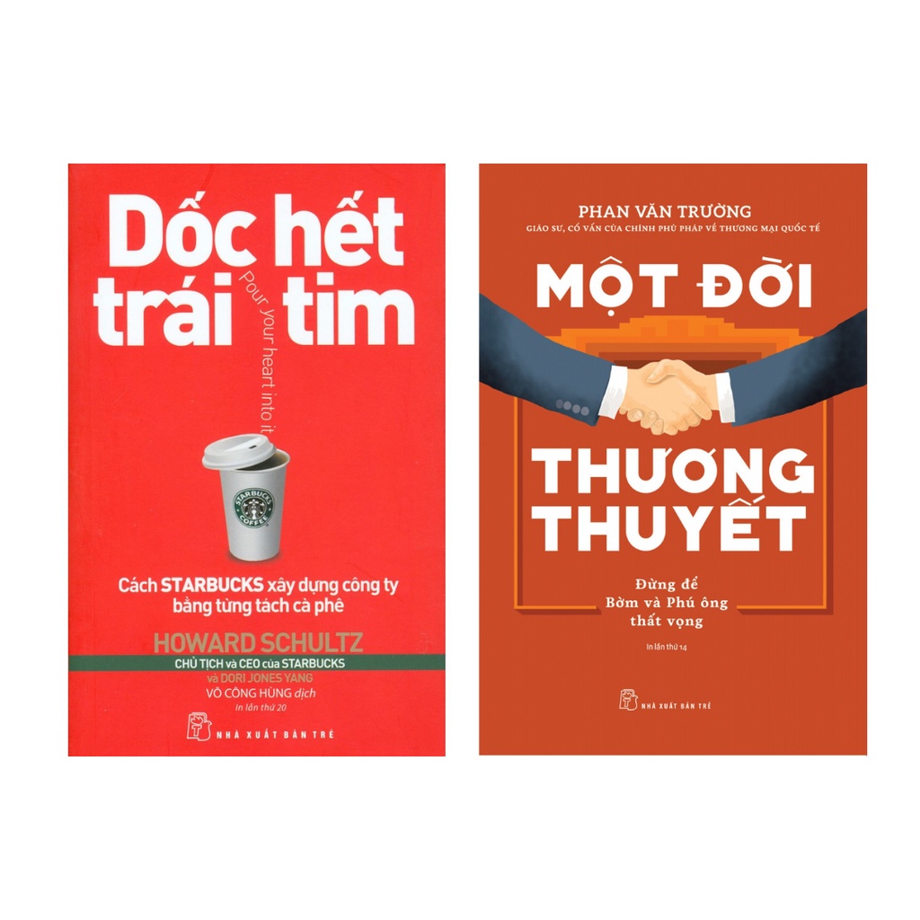 Sách Combo 2 Cuốn: Dốc hết trái tim ceo Starbucks + Một Đời Thương Thuyết