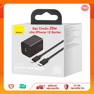 Sạc nhanh pd 20w chuẩn cho iphone 12 series baseus super si 20w