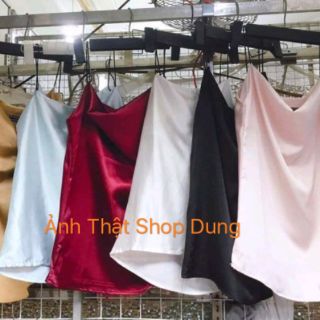 Áo hai dây cổ đổ phi lụa cao cấp Ula top áo 2 dây cổ đổ phi lụa hàng thiết kế đẹp